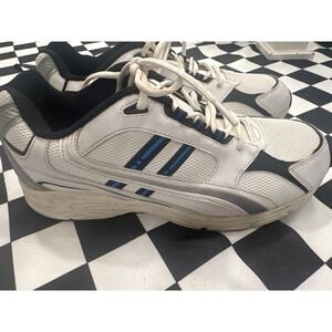 Starter Mens White Blue Athletic Walking dad Shoes Sneakers Size 11W dad